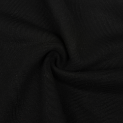 Ткань Футер 3-х нитка, Петля, цвет Черный (на отрез)  в Уссурийске