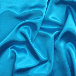 *Ткань Атлас-сатин, цвет Голубой (на отрез)  в Уссурийске