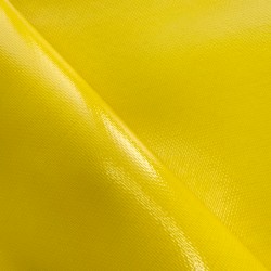 Тентовый материал ПВХ 600 гр/м2 плотная, Жёлтый (Ширина 150см), на отрез  в Уссурийске, 600 г/м2, 1029 руб