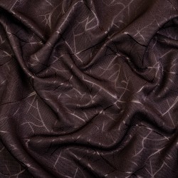Ткань Блэкаут для штор &quot;Ледовое тиснение цвет Темно-Коричневый&quot; (на отрез)  в Уссурийске