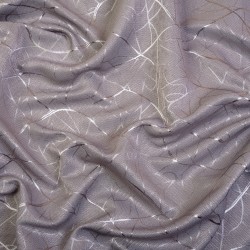 Ткань Блэкаут для штор светозатемняющая 75% &quot;Ледовое тиснение цвет Серый&quot; (на отрез)  в Уссурийске