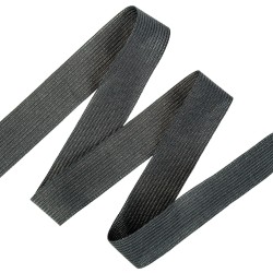 Окантовочная лента-бейка, цвет Чёрный 22мм (на отрез)  в Уссурийске