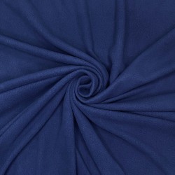 Ткань Флис Односторонний 130 гр/м2, цвет Темно-синий (на отрез)  в Уссурийске