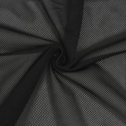 Трикотажная Сетка 75 г/м2, цвет Черный (на отрез)  в Уссурийске