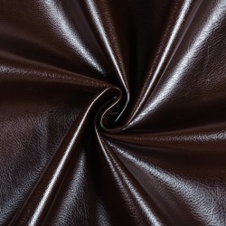 Ткань Дерматин (Кожзам) для мебели, цвет Темно-Коричневый (на отрез)  в Уссурийске
