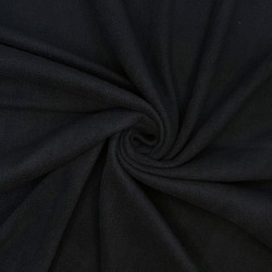 Ткань Флис Односторонний 130 гр/м2, цвет Черный (на отрез)  в Уссурийске
