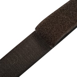Контактная лента 40мм (38мм) цвет Тёмно-Коричневый (велькро-липучка, на отрез)  в Уссурийске