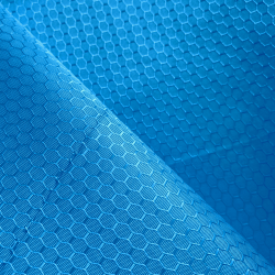 Ткань Оксфорд 300D PU Рип-Стоп СОТЫ, цвет Голубой (на отрез)  в Уссурийске